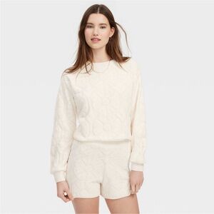Roller Rabbit Cream Sweater  and short set